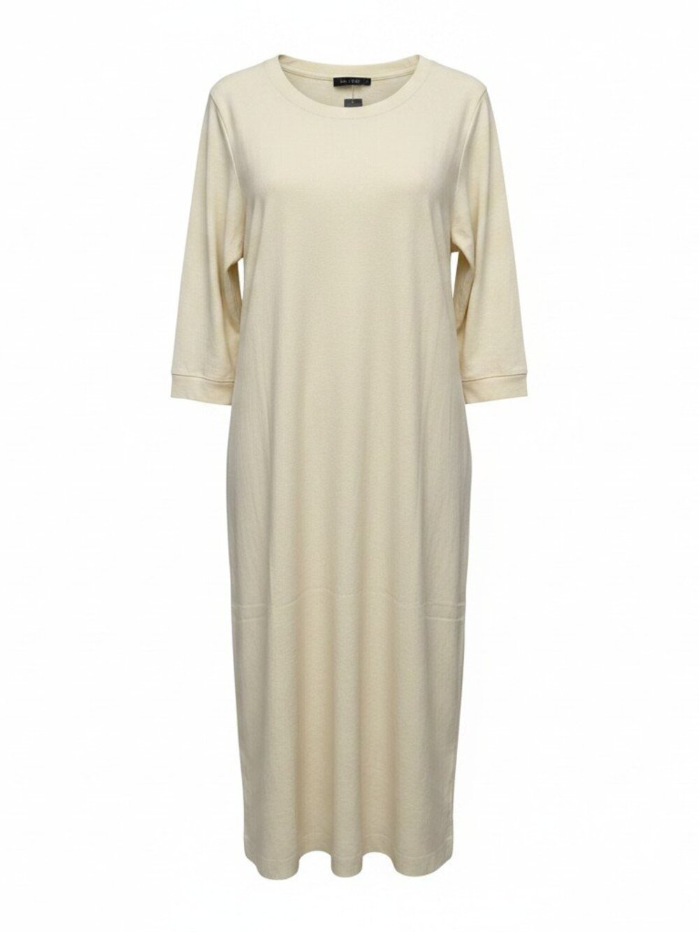 Lane Bryant Cream Knit Crew Neck 3/4 Sleeve Midi Sweater Dress Plus Size 18/20